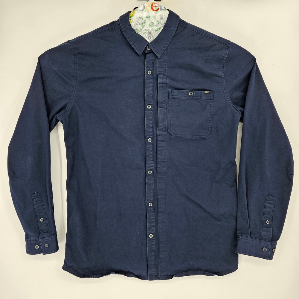 5.11 Tactical Shirt Mens XL Button Up‎ Snap Outdoor Long Sleeve Blue Casual
